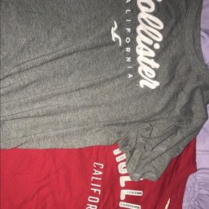 Both Hollister size Grey size L red size M